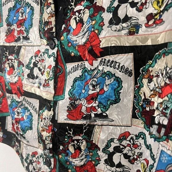 Looney Tunes Vintage 1994 Vest Season's Greetings Christmas Top Unisex One Size - Picture 3 of 11